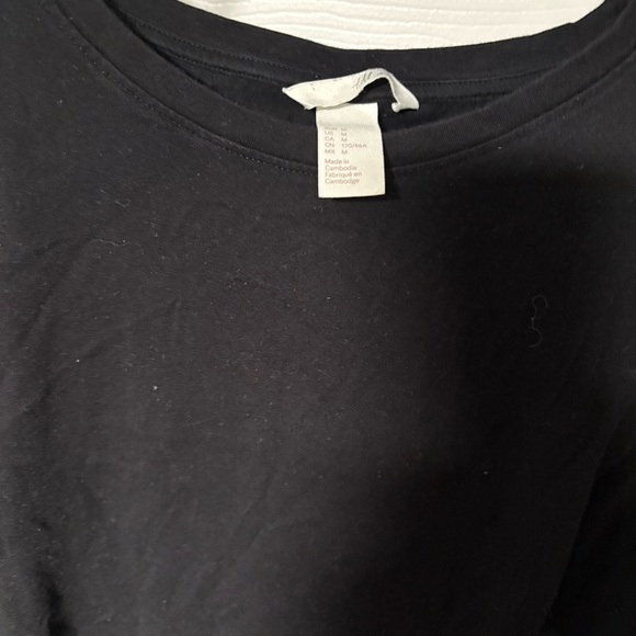 Black Ruffle Sleeve Top - Picture 2 of 2